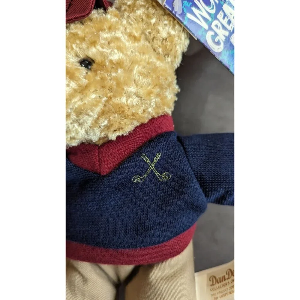 Dan Dee Collectors Choice Light Brown Teddy‎ Bear Plush Animal Golf Greatest Dad